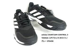 ●ADIDAS アディダス COURTJAMCONTROL3MMC (IF0458) ブラック/メンズTENNIS コアブラック/ホワイト/グレー IF0458 強力なサポートと軽量Bounceクッショニングの組み合わせがポイント