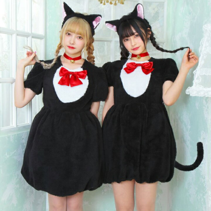楽天市場 ハロウィン コスプレ ふわもこアニマル ブラックキャット 大人用 動物 アニマル 可愛い 黒猫 仮装 コスチューム インターネットショッピングallcam