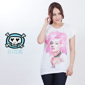 【楽天スーパーセール】Rude ルード レディース Tシャツ 半袖 プリント Tシャツ Pink Is Punk rlt-pip-151677
