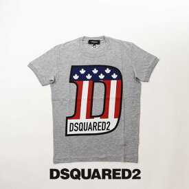 ディースクエアード / DSQUARED2 / ディースクエアード 半袖 Tシャツ DSQUARED2 Dプリント クルーネックTシャツ カットソー グレー s74gd0671-857m