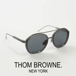 �y���l�C���f��������ׁI�z�g���u���E�� �T���O���X �e�B�A�h���b�v THOM BROWNE. NEW YORK EYEWEAR�g���u���E�� ���K�l TBS810-56-03 Satin Crystal Grey - Black Iron w/ Dark Grey - AR