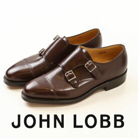 JOHN LOBB純正ブラシ付（LONG BRUSH）JOHN LOBB / ジョンロブ WILLIAM / ウィリアム ダブルモンクストラップ 9975番 Eワイズ Dark Oak calf