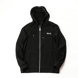 【楽天スーパーセール】【全品送料無料】ボーラー BALR. パーカー B1261.1010 Q-SERIES ZIPPED HOODIE プレートロゴ ジップアップ スウェット フーディー ブラック b1267-1001-black