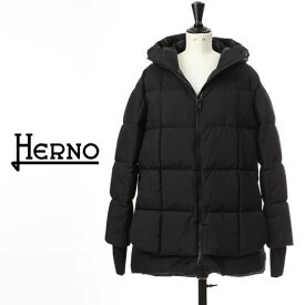 【楽天スーパーセール】HERNO / ヘルノ ダウン レディース ラミナー ゴアテックス フード付き オーバーサイズ ダウンコート オーバーサイズ ダウンジャケット LAMINAR GORE-TEX INFINIUM WINDSTOPPER pi158dl-9300 ブラック