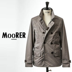 【アウターセール】【CLEARANCE 2024】MOORER / ムーレー メンズ ダブルブレスト スプリング ジャケット NABUCCO KM MARMO グレー 434-95717-32