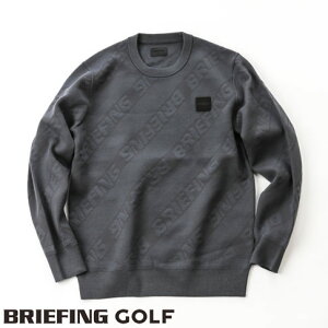yIzu[tBO St BRIEFING GOLF Y S N[lbNjbg SHADOW COLLECTION MENS BIAS LOGO CREW NECK KNITO[ brg223m12-014