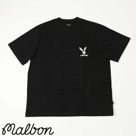 【楽天スーパーセール】【あす楽】【送料無料！】Malbon Golf マルボン ゴルフ ラビット ポケットTシャツ Rabbit Buckets Logo Printed on Pocket Tee Black ブラック m-7351-blk