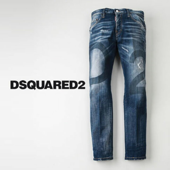 楽天市場】ディースクエアード DSQUARED2 SKATER JEAN D2ロゴ ダメージ 