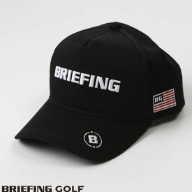 【あす楽】【送料無料】ブリーフィング ゴルフ BRIEFING GOLF フロントパネル キャップ 定番ロゴ刺繍 MENS FRONT PANEL CAP 010 BLACK ブラック brg241m93-010
