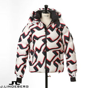 J.LINDEBERG�i�W�F�C�����h�o�[�O �S���t�j�I�[�o�[�T�C�Y �_�E���W���P�b�g CREEK DOWN JACKET PRINTED 005 �z���C�g AMOW09420 071-59029-005