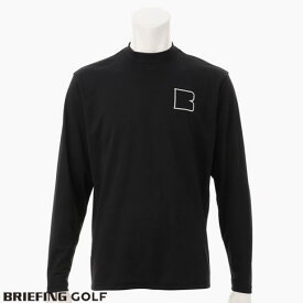 【クリアランスセール】【CLEARANCE】【送料無料！】ブリーフィング ゴルフ BRIEFING GOLF バックロゴ リラックスフィット モックネック 長袖シャツ MENS B TOUR LS MOCK NECK RELAXED FIT ブラック brg233m20-010