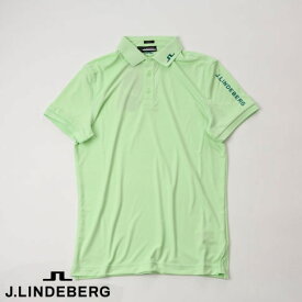 【あす楽】【送料無料！】J.LINDEBERG GOLF（ジェイリンドバーグ ゴルフ）左袖J.LINDEBERG刺繍 x JLブリッジ刺繍 ポロシャツ TOUR TECH SLIM FIT POLO 4WAYストレッチ ライトグリーン 071-28341-022