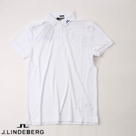 【あす楽】【送料無料！】 J.LINDEBERG GOLF（ジェイリンドバーグ ゴルフ））SUMMER HOLIDAY COLLECTION 背面 JLブリッジ 切り替えポロシャツ KV REGULAR FIT POLO 4WAYストレッチ ホワイト 071-28746-004