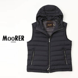 MOORER ムーレー メンズ フーテッド ライトダウンベスト BLAKE S3 ストレッチナイロン blake-s3-darkgrey ダークグレー