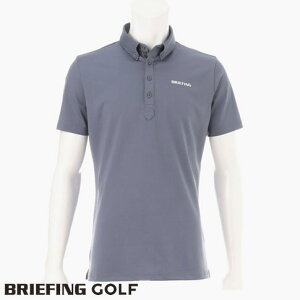 �y���������I�z �u���[�t�B���O �S���t BRIEFING GOLF �{�^���_�E�� �����|���V���c �w��BRIEFING���C�� MENS BACK LINE BD SHIRT 014 GRAY �O���[ brg231m07-014