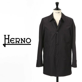 【アウターセール】【CLEARANCE 2024】HERNO / ヘルノ メンズ ステンカラー コート レインコート ブラック im000308u-9300