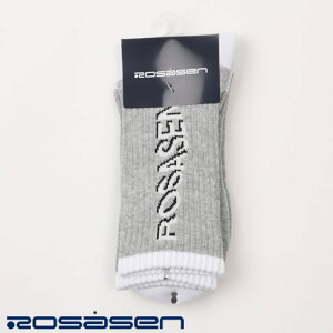 【3,000円以上ご注文で送料無料!】ROSASEN(ロサーセン)メンズ ゴルフ ソックス ROSASENロゴ入り レギュラー丈ソックス かかと・つま先部パイルクッション付 グレー 046-41233-013