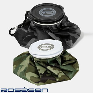 【送料無料!】ROSASEN(ロサーセン)男女兼用 ゴルフ 氷嚢 大口径73mm カラビナ付き アイシング用品 熱中症対策 迷彩柄 カモフラ チャコール カーキ 046-91401