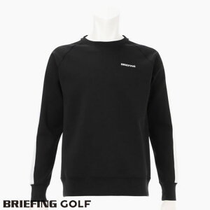y23%zyIzu[tBO St BRIEFING GOLF N[lbN g[i[ BRIEFINGSTChC MENS SIDE LOGO LINE CREWNECK ubN BRG241M39-010