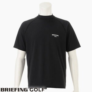 �y���������I�z�u���[�t�B���O �S���t BRIEFING GOLF ���S �I�[�o�[�T�C�Y ���b�N�l�b�N�����V���c ST MENS LOGO MOCK NECK RELAXED FIT �u���b�N BRG241MD3-010
