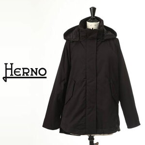 HERNO wm fB[X _ER[g Laminar ~i[ t[fbhR[g GI00109DL 9300 ubN  h GORE-TEXdl H~ gi00109dl-9300