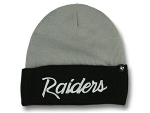 47BRAND OAKLAND RAIDERS yTEAM-SCRIPT CUFFED KNIT BEANIE/GREY-BLKz tH[eB[Zuuh I[Nh C_[X r[j[ jbgX [Xq wbhMA Lbv 傫 TCY Y fB[X LA