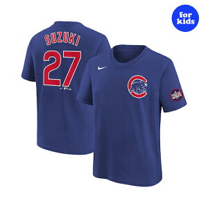 2025 V[Y ؐ烂f CO NIKE qp TVc VJS JuX YOUTH 2025 MLB TOKYO SERIES PLAYER NAME&NUMBER T-SHIRT ROYAL BLUE iCL CHICAGO CUBS SEIYA SUZUKI TOKYO SERIES