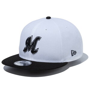 �j���[�G�� �L���b�v 9FIFTY �X�i�b�v�o�b�N ��t���b�e �}���[���Y NPB TEAM LOGO SNAPBACK CAP WHITE BLACK NEW ERA CHIBA LOTTE MARINES