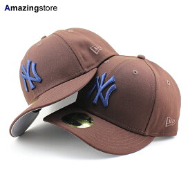 ニューエラ LP 59FIFTY ニューヨーク ヤンキース MLB BURNT WOOD LC LOW-CROWN FITTED CAP NEW YORK YANKEES AMZ-EX 帽子 BROWN ブラウン /NAVY 24_3 AMZ-EX