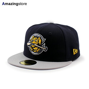 �j���[�G�� �L���b�v 59FIFTY �`���[���X�g�� ���o�[�h�b�O�X MiLB ON-FIELD AUTHENTIC ROAD FITTED CAP NAVY GREY NEW ERA CHARLESTON RIVERDOGS / �X�q �^���p�x�C ���C�Y TAMPA BAY RAYS �}�C�i�[���[�O MINOR LEAGUE /NAVY 5950 
