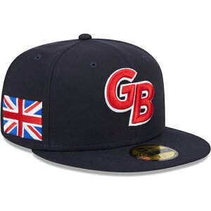 �j���[�G�� �L���b�v 59FIFTY WBC �C�M���X 2023 WORLD BASEBALL CLASSIC FITTED CAP NAVY NEW ERA GREAT BRITAIN �l�C�r�[ 23_3_2WBC BIG_SIZE