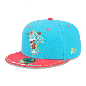 �j���[�G�� �L���b�v 59FIFTY �R�����o�X �N�����O�X�g�[���Y MiLB FITTED CAP BLUE PINK NEW ERA COLUMBUS CLINGSTONES