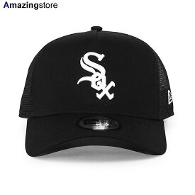 ニューエラ 9FORTY メッシュキャップ シカゴ ホワイトソックス MLB TRUCKER MESH CAP BLACK NEW ERA CHICAGO WHITE SOX メンズ レディース 帽子 ブラック A-FRAME /BLK 24_5RE_0516