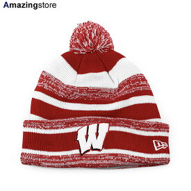 【男女兼用】ニューエラ ニット ビーニー ウィスコンシン バジャーズ 【NCAA STADIUM SPORT KNIT BEANIE/RED-WHITE】 NEW ERA WISCONSIN BADGERS レッド ホワイト [22_1_1NCAA]