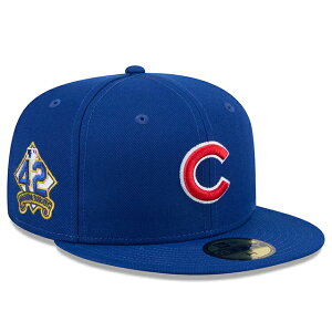2025 �W���b�L�[ ���r���\���f�[���f�� �C�O��� �j���[�G�� �L���b�v 59FIFTY �V�J�S �J�u�X MLB JACKIE ROBINSON DAY FITTED CAP ROYAL BLUE NEW ERA CHICAGO CUBS