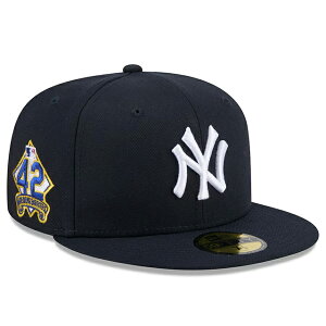 2025 �W���b�L�[ ���r���\���f�[���f�� �C�O��� �j���[�G�� �L���b�v 59FIFTY �j���[���[�N �����L�[�X MLB JACKIE ROBINSON DAY FITTED CAP NAVY NEW ERA NEW YORK YANKEES