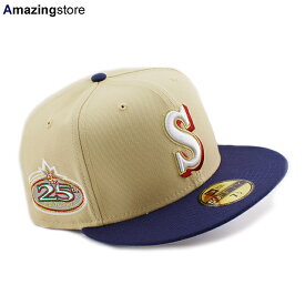 ニューエラ キャップ 59FIFTY シアトル マリナーズ MLB 25TH ANNIVERSARY FITTED CAP VEGAS GOLD NAVY NEW ERA SEATTLE MARINERS