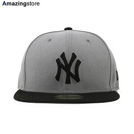 ニューエラ キャップ 59FIFTY ニューヨーク ヤンキース MLB 2T TEAM BASIC FITTED CAP GREY BLACK NEW ERA NEW YORK YANKEES 帽子 グレー ブラック メンズ レディース /GREY BIG_SIZE 24_5RE_0522