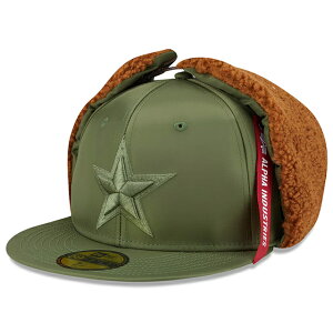 CO j[G Lbv 59FIFTY _X JE{[CY ALPHA INDUSTRIES DOGEAR FITTED CAP OLIVE NEW ERA DALLAS COEBOYS I[u At@C_Xg[