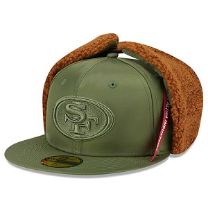 CO j[G Lbv 59FIFTY TtVXR 49ERS ALPHA INDUSTRIES DOGEAR FITTED CAP OLIVE NEW ERA SAN FRANCISCO 49ERS I[u At@C_Xg[