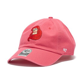 47ブランド キャップ アリエル CLEAN-UP STRAPBACK CAP BERRY 47BRAND DISNEY ARIEL リトル マーメイド Disney ディズニー 男女兼用 帽子 ハット Strapback
