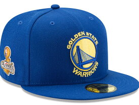 NEW ERA GOLDEN STATE WARRIORS 【2017 NBA FINALS CHAMPIONS SIDE PATCH/RYL BLUE】 ニューエラ ゴールデンステイト ウォリアーズ 59FIFTY フィッテッド キャップ FITTED CAP ブルー 青 [帽子 BIG_SIZE NBA_17_6_3 17_6_4 2017champ FINAL17]