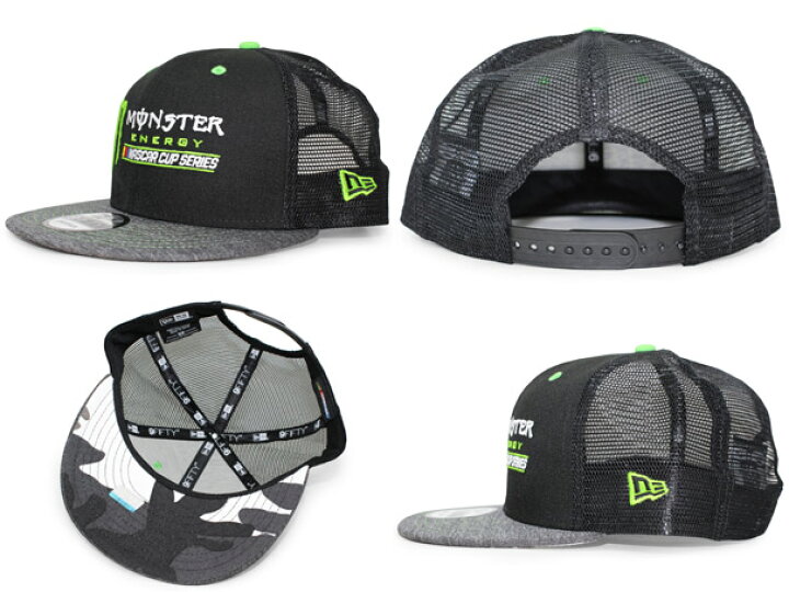 楽天市場 ニューエラ モンスターエナジー ナスカーカップ Nascar Cup Series Trucker Mesh Cap Blk Grey New Era Monster Energy 18 12re 19 1re Amazingstore