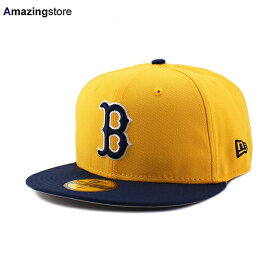 ニューエラ キャップ 59FIFTY ボストン レッドソックス MLB 2T TEAM BASIC FITTED CAP YELLOW NAVY NEW ERA BOSTON RED SOX BIG_SIZE COLOR_BOTTOM