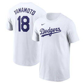 山本由伸モデル 海外取寄 NIKE Tシャツ ロサンゼルス ドジャース PLAYER NAME&NUMBER T-SHIRT WHITE ナイキ LOS ANGELES DODGERS ホワイト 24_1_MLB