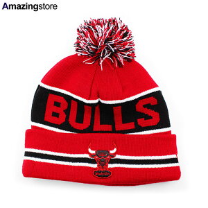 �j���[�G�� �j�b�g�L���b�v �r�[�j�[ �V�J�S �u���Y NBA THE-COACH POM KNIT BEANIE CAP RED-BLACK NEW ERA CHICAGO BULLS DEAD+STOCK �X�q �j�b�g�L���b�v