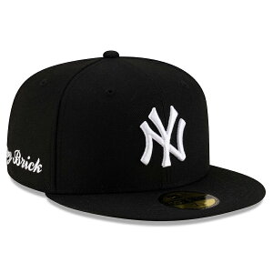 NIGEL SYLVESTERコラボ 海外取寄 ニューエラ キャップ 59FIFTY ニューヨーク ヤンキース MLB BRICK BY BRICK BLACK ナイジェル シルベスター NEW ERA NEW YORK YANKEES 帽子 ブラック /BLK 25_3