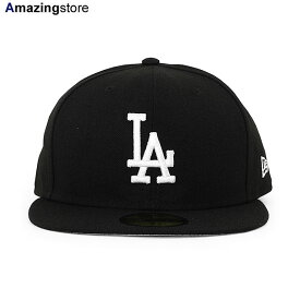 ニューエラ キャップ 59FIFTY ロサンゼルス ドジャース MLB TEAM BASIC FITTED CAP BLACK WHITE NEW ERA LOS ANGELES DODGERS メンズ レディース 帽子 ブラック /BLK 24_5RE_0522