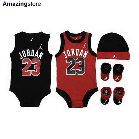 【子供用 あす楽】ジョーダンブランド ロンパース 【JORDAN 23 JERSEY HAT & BOOTIES 5-PIECE INFANT SET/RED-BLACK】 JORDAN BRAND レッド ブラック [/BLK /RED 22_4RE_0428]