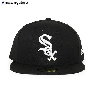 ニューエラ キャップ 59FIFTY シカゴ ホワイトソックス MLB TEAM BASIC FITTED CAP BLACK WHITE NEW ERA CHICAGO WHITE SOX 帽子 メンズ レディース 男女兼用 ブラック /BLK BIG_SIZE COLOR_BOTTOM 25_3RE_0326